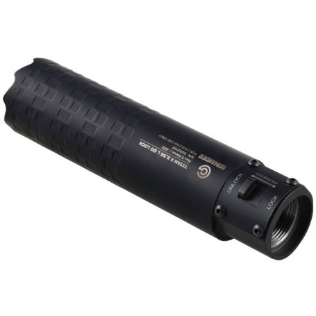 Ống giảm thanh màu đen Gomander Titan X QD-LOCK L 5,56 M26x1,5 (TB0.10560)