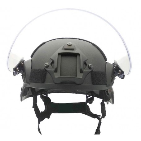 Pelindung wajah tahan benturan BulletProof PPE untuk helm dengan rel taktis
