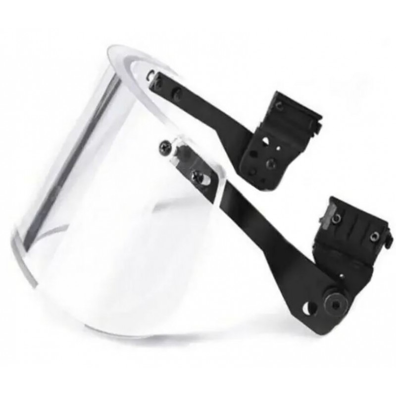 Visiera balistica antiproiettile per casco con guide tattiche