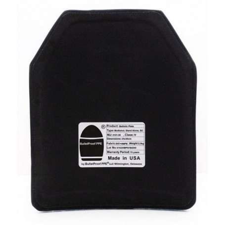 Placa/inserção balística leve BulletProof PPE Classe IV