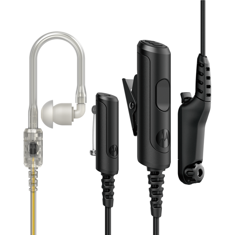 PMLN8084A Motorola IMPRES 3-Víra Eftirlitsbúnaður með Háum Hljóðstyrk Glær Slanga