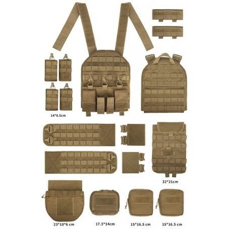 Neprebojni taktični jopič PPE z zaponkami TV01MBS