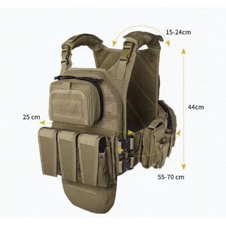 BulletProof PPE Tactical vest with buckles TV01MBS