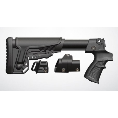 DLG战术折叠伸缩枪托，带步枪握把，适用于Mossberg 500/590，型号DLG-118L-KIT（dS_62694）