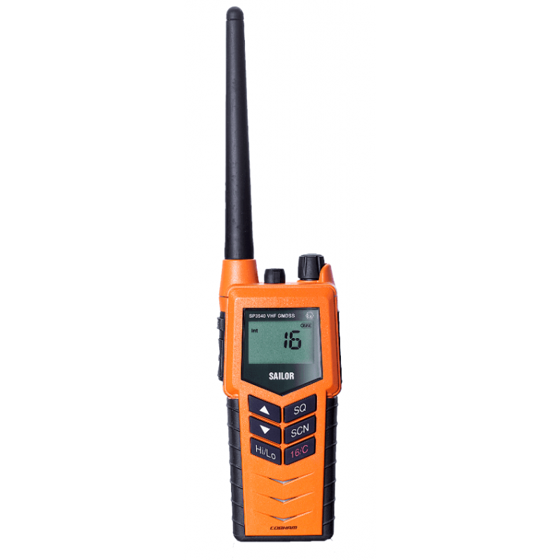 โคบแฮม เซเลอร์ SP3540 วิเอชเอฟ เอเท็กซ์ จีเอ็มดีเอสเอส วิทยุสื่อสารแบบพกพาทางทะเล