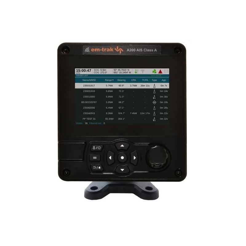 ترانسپوندر AIS کلاس A مدل Em-Trak A200