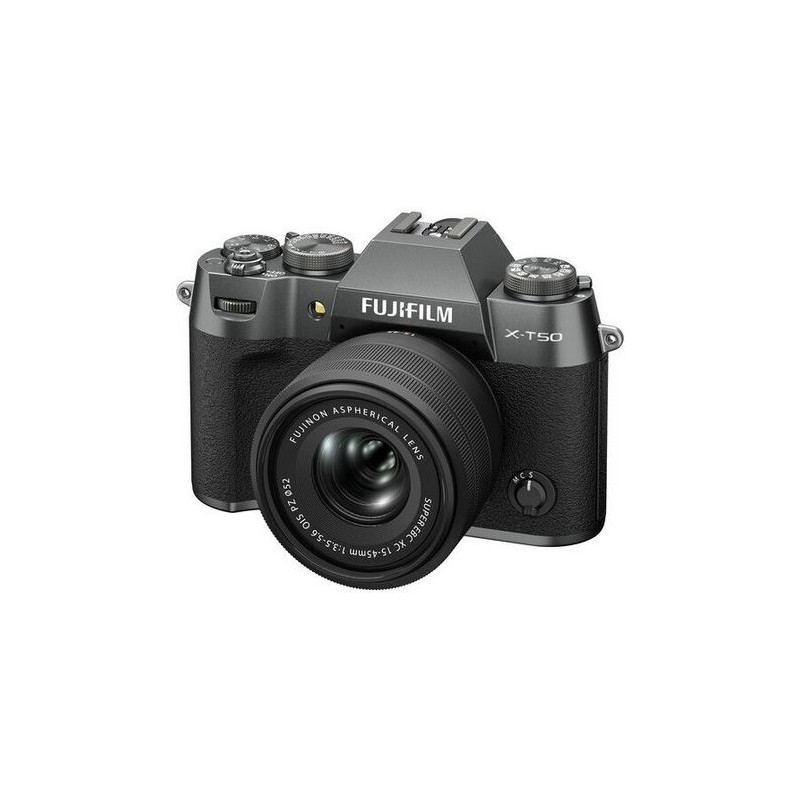 Fujifilm X-T50 XC15-45 F3.5-5.6 OIS PZ Char. Srebrny (SKU FU-XT50-1545CS)