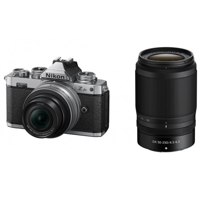 Nikon Z fc + 16-50VR + 50-250 VR Srebrny (SKU N-VOA090K003)