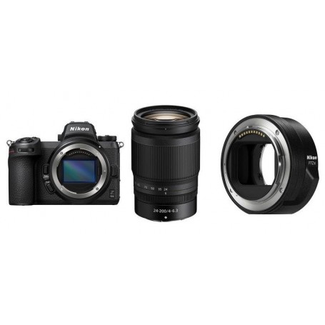 کیت Nikon Z6II به همراه لنز ۲۴-۲۰۰ با دیافراگم f/4-6.3 و آداپتور FTZ II (کد کالا: N-VOA060K005)