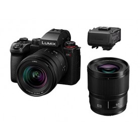 پاناسونیک S5 II با لنز ۲۰-۶۰ میلی‌متر 3.5-5.6. + لنز ۵۰ میلی‌متر f/1.8 + آداپتور DMW-XLR1 (کد کالا BUN1-DC-S5M2WE-XLR1)