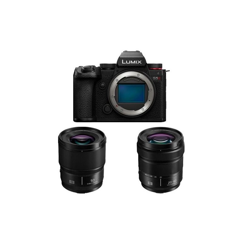 Panasonic S5 II with 20-60mm 3.5-5.6. Lens + 50mm f/1.8 Lens (SKU DC-S5M2WE)