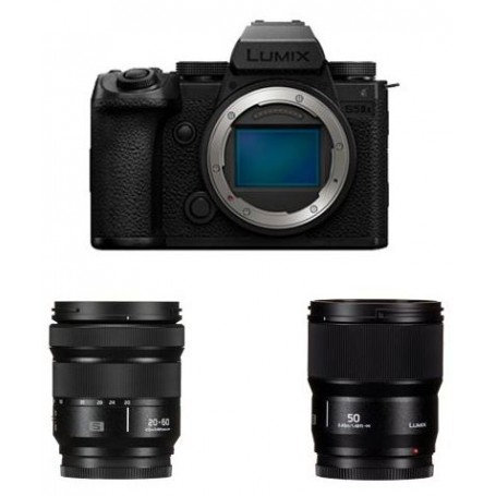 Panasonic S5 II X med 20-60mm og 50mm objektiv (SKU DC-S5M2XWE)