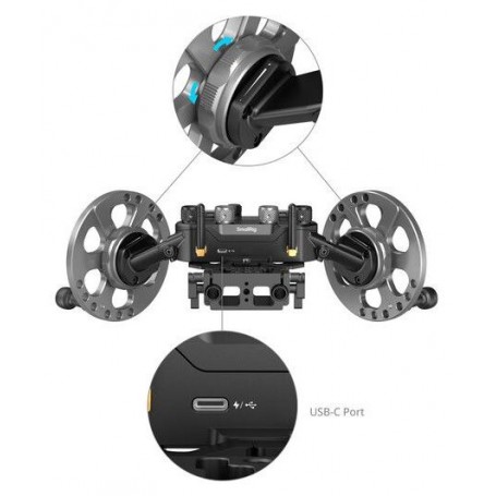 Petites roues de contrôle de cardan SmallRig pour la série DJI RS 4525 (SKU SR-4525)