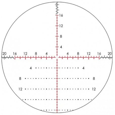 منظار فورتكس رايزر III HD 4-24x44 FFP بقطر 34 مم AO EBR-7D MOA (RZR-42401)