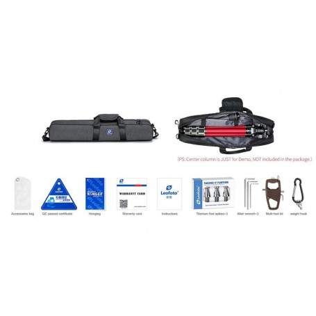 חצובת פחמן Leofoto LA-284C+LH-30 Athena אדום (75981)