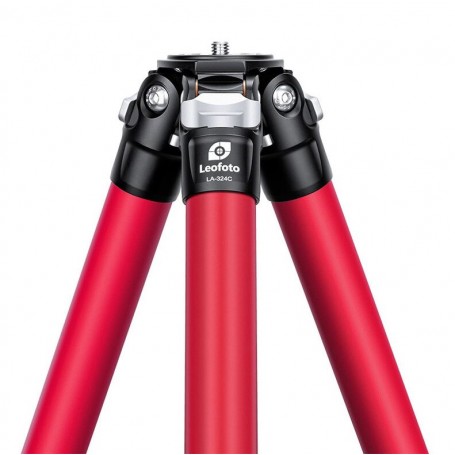 حامل ثلاثي من ألياف الكربون Leofoto LA-324C Athena أحمر + رأس كروي LH-40 (70213)