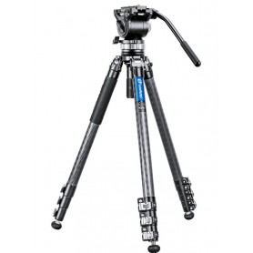 سه‌پایه کربنی لئوفوتو مدل LVM-324C Manba با دستگاه تراز + سر ویدیویی شیب‌دار BV-15 (۷۶۰۷۸)