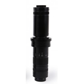 Ensemble d'objectifs zoom pour microscope ToupTek TZM0880D, zoom 0,8-8x, monture C 1x, inclus : éclairage annulaire polarisant (