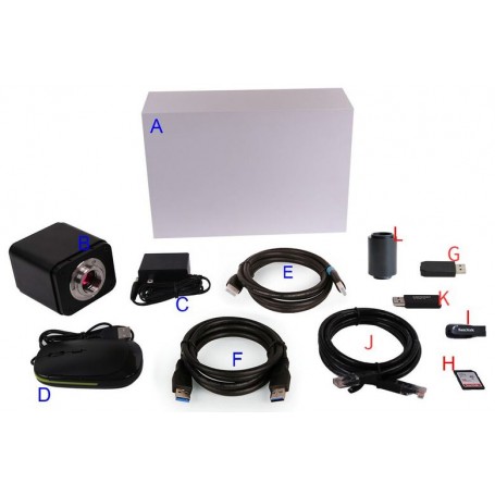 กล้อง ToupTek รุ่น ToupCam X8CAM4K 16MPA, สี, CMOS, ขนาด 1/1.1", ขนาดพิกเซล 2.4 ไมครอน, 60 เฟรมต่อวินาที, 16 ล้านพิกเซล, รองรับ 