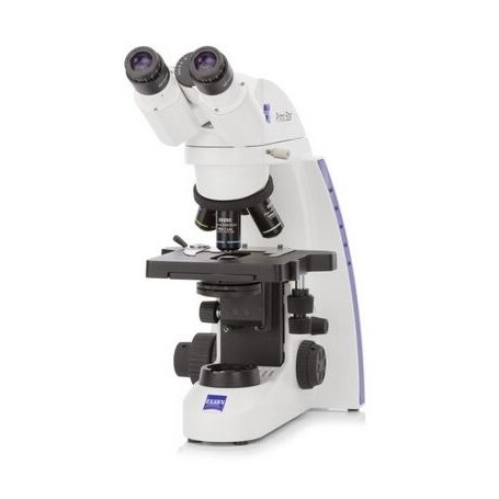 Микроскоп ZEISS PrimoStar 3, фиксирана кондензаторна система, бинокулярен, SF20, 4 позиции, D 0.9, ABBE 0.9, увеличение 40x-1000