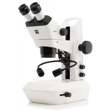 میکروسکوپ استریو زوم ZEISS Stemi 355، مدل C Lab، سه‌چشمی، نورپردازی روشن‌زمینه و تاریک‌زمینه، w.d.110 میلی‌متر، 10x/23، نسبت زوم