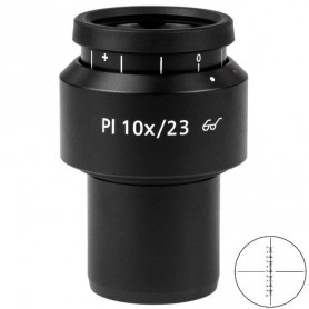 ZEISS okular PL 10x/23 Br. fok., mikrometar s križnim nitima 10:100 (78630, 444036-9040-000)