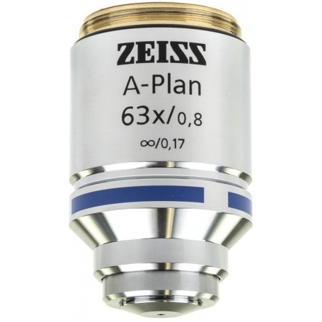 لنزهای شیئی ZEISS مدل A-Plan ۶۳x/۰.۸ wd 0.30mm (۷۸۹۱۵، ۴۲۱۰۸۰-۹۹۰۰-۰۰۰)