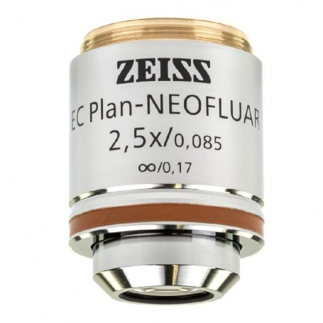عدسی شیئی ZEISS مدل EC Plan-Neofluar، بزرگنمایی ۲.۵x/۰.۰۸۵ فاصله کاری 8.8mm (۷۸۸۴۲، ۴۲۰۳۲۰-۹۹۰۲-۰۰۰)
