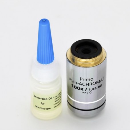 ZEISS 対物レンズ iPlan-Achromat 100x/1.25 D 0、w.d.0.3mm、Primostar 3 用オイル（75480、415501-1642-000）