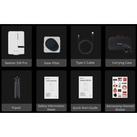 Telescópio Inteligente ZWO AP 30/160 Seestar S30 Pro (88253)