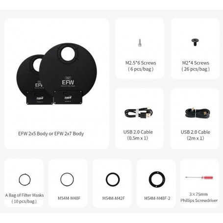 ZWO szűrőkerék EFW 5x 2" (88228)