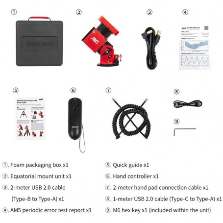 Монтування ZWO AM5N Harmonic Equatorial + штатив TC40 (87237)