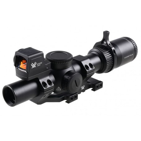 ערכת Vortex AR: כוונת רובה Venom 1-6x24 30 מ"מ AR-BDC3 MOA + כוונת נקודה אדומה Venom 3MOA + מתקן קנטילבר ספורט 30 מ"מ + מתקן לכו