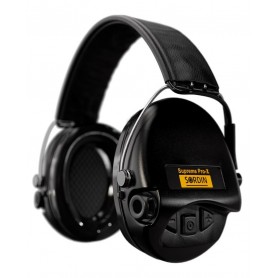 Sordin Supreme Pro-X Gel Leather Active Hearing Protectors - Black (75302-X/L-02-G-S)