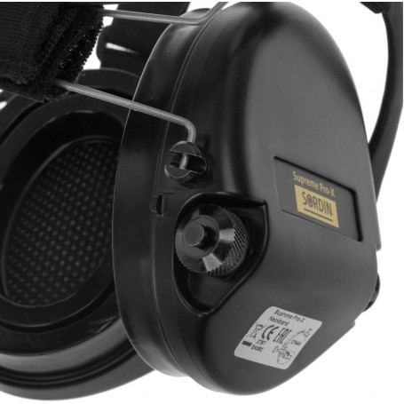 Sordin Supreme Pro-X Gel Neckband Active Hearing Protectors - Black (76302-X-02-G-S)