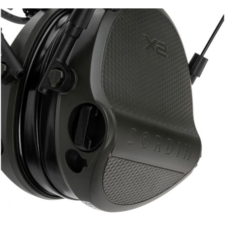 Sordin Supreme X2 Gel Headband Active Hearing Protectors - Green (301006-10G)