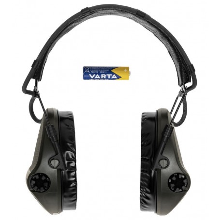 Sordin Supreme X2 Gel Headband Active Hearing Protectors - Green (301006-10G)