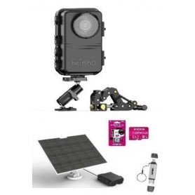חבילת Brinno BCC5000 - מצלמת Wi-Fi / Bluetooth מקצועית לוידאו טיים-לאפס 4K + פאנל סולארי וסוללה