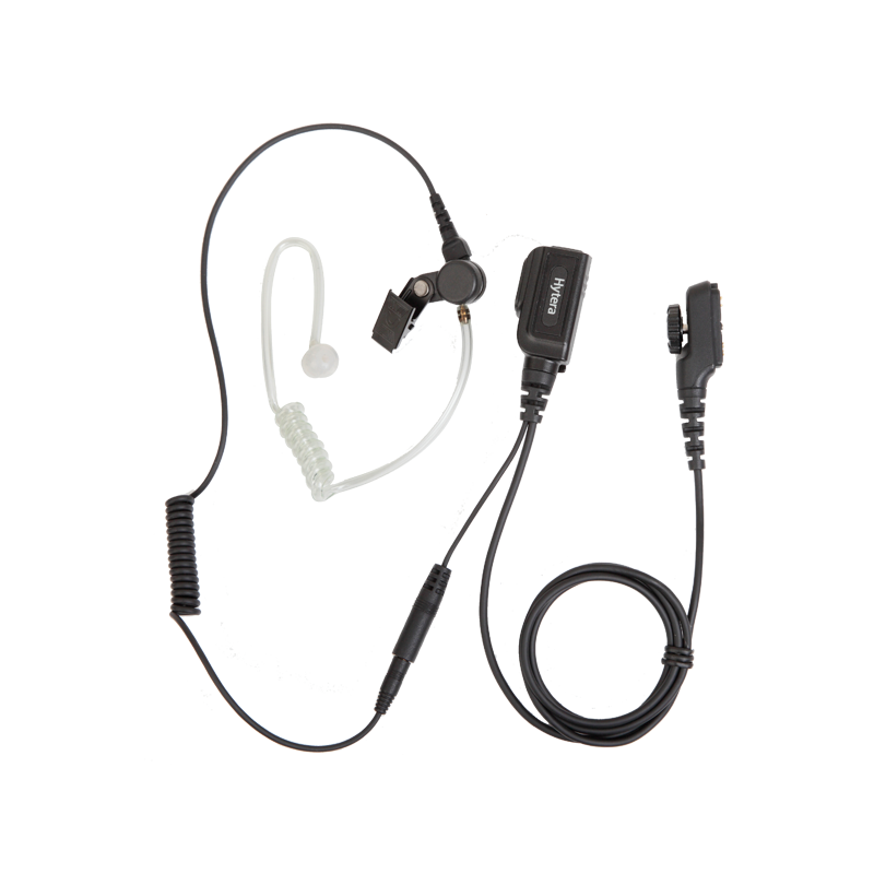 Auricular Hytera EAN23 com Tubo Acústico e PTT In-line Destacável, Preto