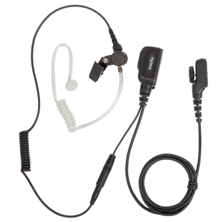 Earphone Hytera EAN23 dengan Tabung Akustik dan PTT In-line yang Dapat Dilepas, Hitam