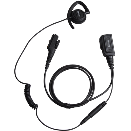 EHN17 Cască cu stil pivotant detașabil Hytera cu PTT în linie și microfon, negru