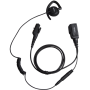 Auricolare staccabile stile girevole EHN17 Hytera con PTT in linea e microfono, Nero