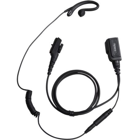 EHN16 Hytera C-stijl afneembaar oortje met in-line PTT en microfoon (zwart)
