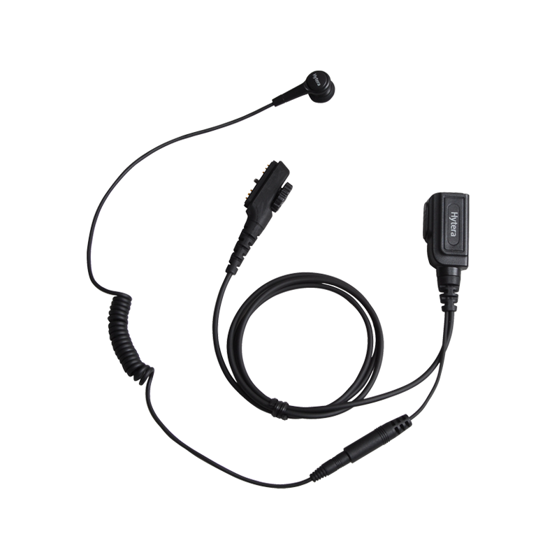 Hytera ESN12 Earbud Dapat Dilepas dengan PTT In-line dan Mikrofon - Hitam