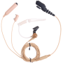 Hytera EAN17 3-Wire Earpiece with Acoustic Tube, Microphone and PTT - Beige