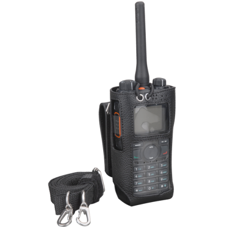 Hytera LCY003 Leather Case with Swivel Belt Clip