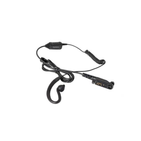 EHN26 Hytera Earphone Gaya-C dengan PTT dan Mikrofon In-Line, Hitam