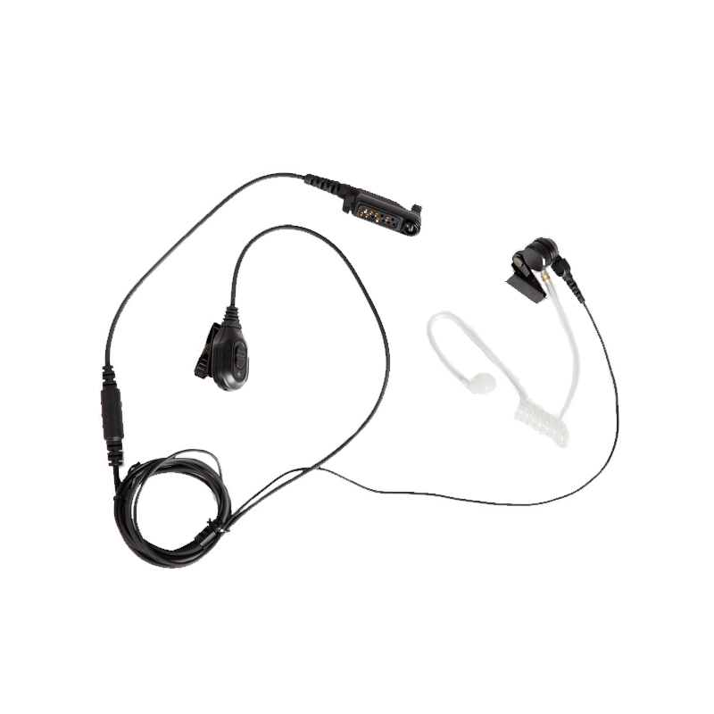 Hytera EAN24 Earpiece with Acoustic Tube and In-line PTT, Black