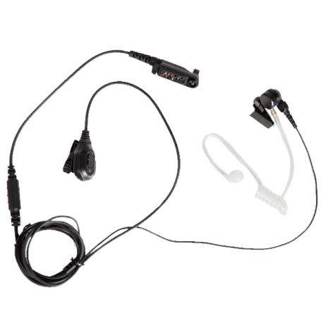 Hytera EAN24 Earpiece with Acoustic Tube and In-line PTT, Black