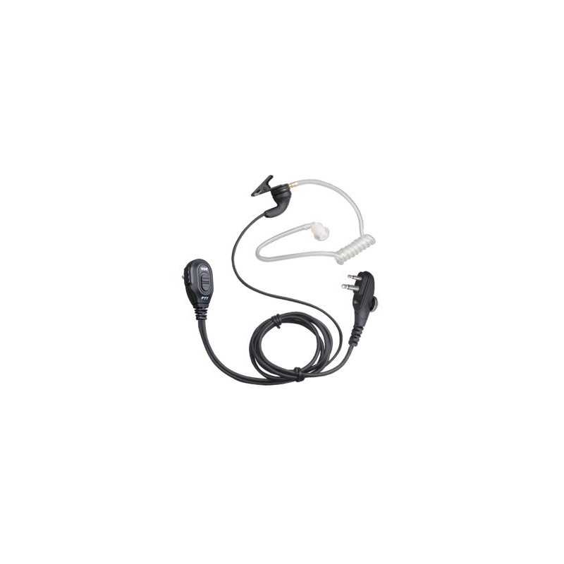 Căști negre EAM12 Hytera cu tub acustic și PTT în linie